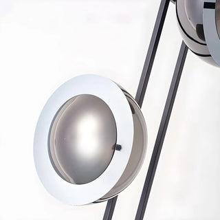 3-Light Modern Dome Black Metal LED Floor Lamp Zawala Image - 9