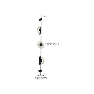Modern Black Orb Vertical LED Wall Sconce Light Zawala Image - 10