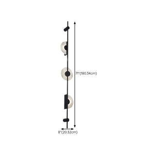 Modern Black Orb Vertical LED Wall Sconce Light Zawala Image - 11