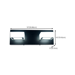 3-Light Rotatable Modern Square LED Black Vanity Light Zawala Image - 15