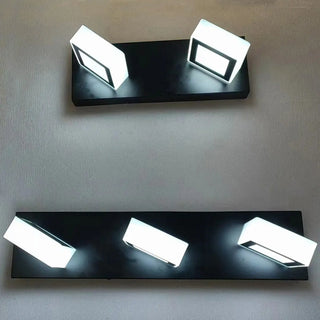 3-Light Rotatable Modern Square LED Black Vanity Light Zawala Image - 6