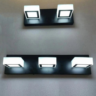 3-Light Rotatable Modern Square LED Black Vanity Light Zawala Image - 7