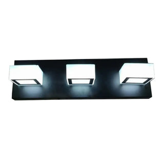 3-Light Rotatable Modern Square LED Black Vanity Light Zawala Image - 8