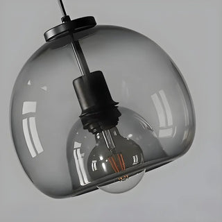 ZOWALA - Modern Dining Room Clear Smoky Glass Globe Pendant Light Image - 9