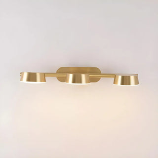 3-Light Brass Bowl Metal LED Bathroom Vanity Light Zawala Image - 1