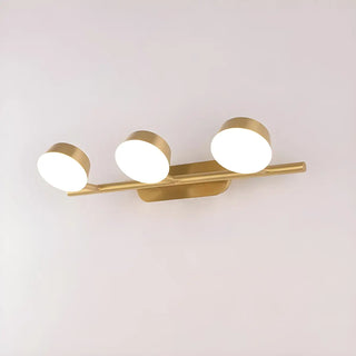 3-Light Brass Bowl Metal LED Bathroom Vanity Light Zawala Image - 2