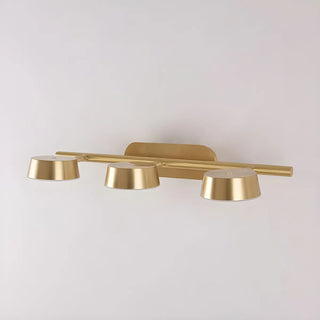 3-Light Brass Bowl Metal LED Bathroom Vanity Light Zawala Image - 4