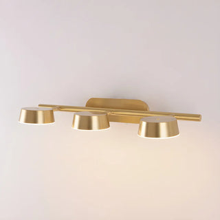 3-Light Brass Bowl Metal LED Bathroom Vanity Light Zawala Image - 5