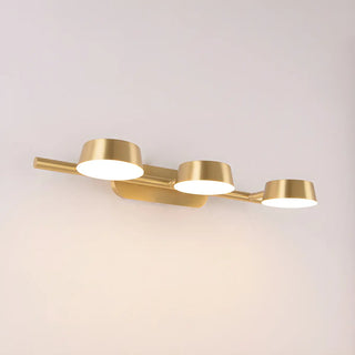 3-Light Brass Bowl Metal LED Bathroom Vanity Light Zawala Image - 6