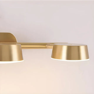 3-Light Brass Bowl Metal LED Bathroom Vanity Light Zawala Image - 8
