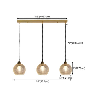 ZOWALA - Modern Metal Glass Island Light #size