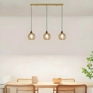 ZOWALA - Modern Metal Glass Island Light Image - 1