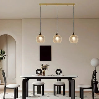 ZOWALA - Modern Metal Glass Island Light Image - 2