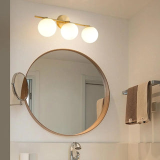 3-Light Modern Spherical Glass Vanity Light Fixture Zowala Image - 1