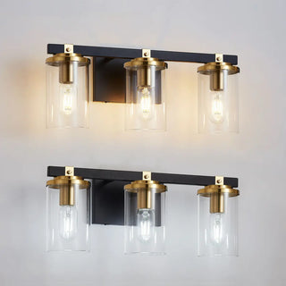 3-Light Modern Cylinder Glass Vanity Light Fixture Zawala Image - 5