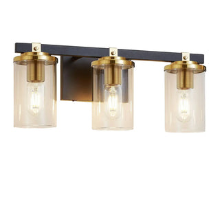 3-Light Modern Cylinder Glass Vanity Light Fixture Zawala Image - 6
