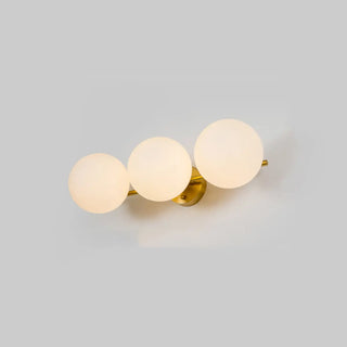 3-Light Modern Round Glass Brass LED Vanity Lights Zawala Image - 11