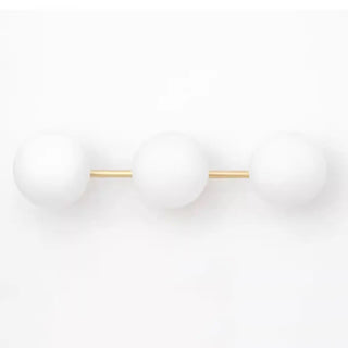 3-Light Modern Round Glass Brass LED Vanity Lights Zawala Image - 13