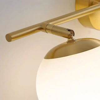 3-Light Modern Round Glass Brass LED Vanity Lights Zawala Image - 16