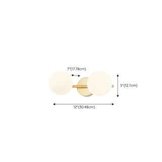 3-Light Modern Round Glass Brass LED Vanity Lights Zawala Image - 19