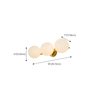 3-Light Modern Round Glass Brass LED Vanity Lights Zawala Image - 20