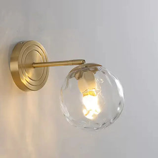 3-Light Modern Round Glass Brass LED Vanity Lights Zawala Image - 5