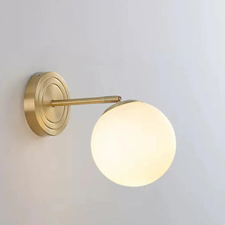 3-Light Modern Round Glass Brass LED Vanity Lights Zawala Image - 6