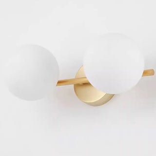 3-Light Modern Round Glass Brass LED Vanity Lights Zawala Image - 8
