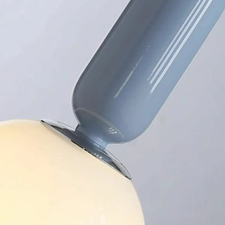 Modern Bedroom Blue White Glass Triple Globe Pendant Light Zawala Image - 12
