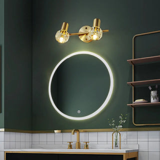 3-Light Modern Clear Crystal Globe LED Vanity Light Zawala Image - 2