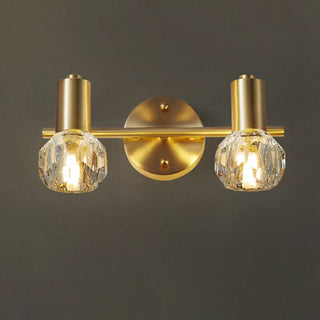 3-Light Modern Clear Crystal Globe LED Vanity Light Zawala Image - 6