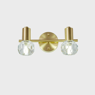 3-Light Modern Clear Crystal Globe LED Vanity Light Zawala Image - 7