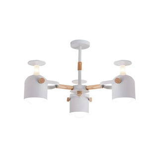 ZOWALA - Modern 3-Light Green Metal Chandelier Image - 20