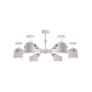 ZOWALA - Modern 3-Light Green Metal Chandelier Image - 23