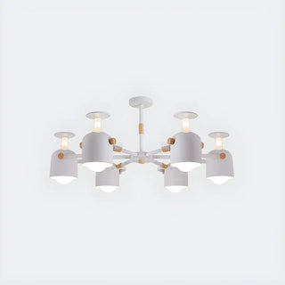 ZOWALA - Modern 3-Light Green Metal Chandelier Image - 24