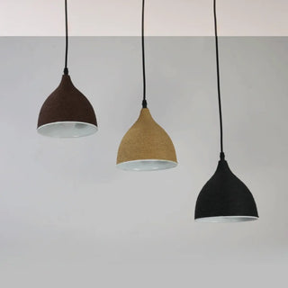 ZOWALA - Modern Textured Metal Round Hanging Pendant Light Image - 18