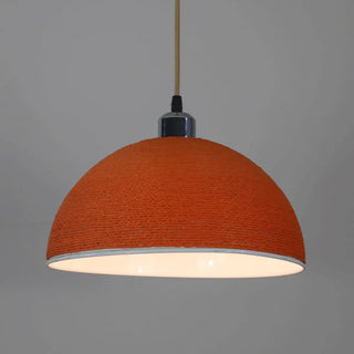 ZOWALA - Modern Textured Metal Round Hanging Pendant Light Image - 21