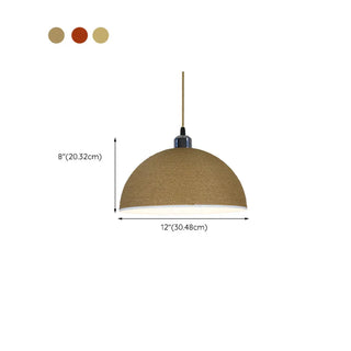 ZOWALA - Modern Textured Metal Round Hanging Pendant Light #size