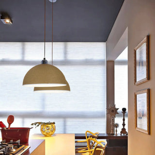 ZOWALA - Modern Textured Metal Round Hanging Pendant Light Image - 3