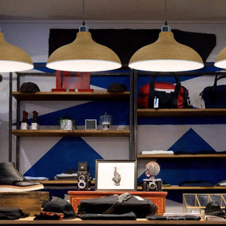 ZOWALA - Modern Textured Metal Round Hanging Pendant Light Image - 4
