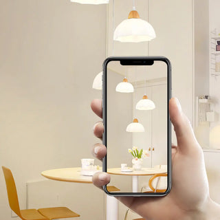 ZOWALA - Modern White Glass Bowl Cord Dining Room Pendant Light Image - 14