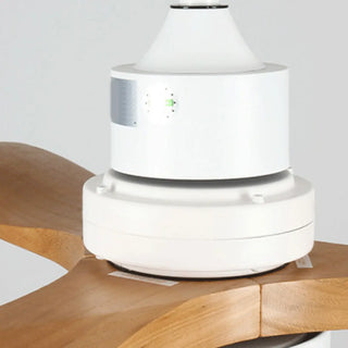 3 Solid Wood Blades  LED Modern Ceiling Fan with Light Zawala Image - 13