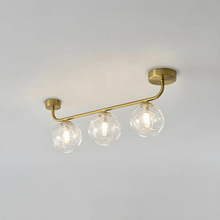 ZOWALA - Modern 4 Light Glass Globe Ceiling Gold Vanity Light Image - 3