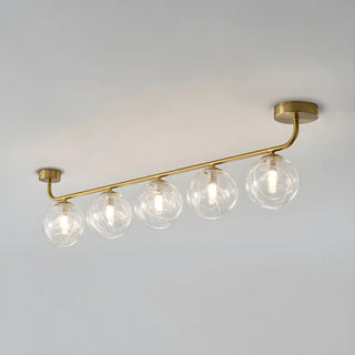 ZOWALA - Modern 4 Light Glass Globe Ceiling Gold Vanity Light Image - 5