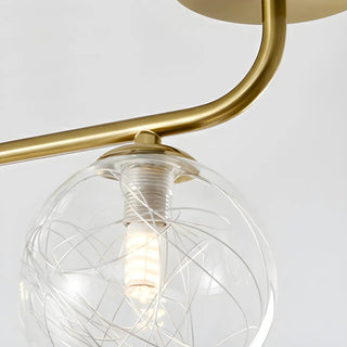 ZOWALA - Modern 4 Light Glass Globe Ceiling Gold Vanity Light Image - 7