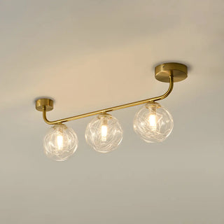 ZOWALA - Modern 4 Light Glass Globe Ceiling Gold Vanity Light Image - 8