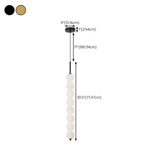 ZOWALA - Modern Sleek Multi Globe Glass Bedroom Pendant Light Image - 24