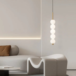 ZOWALA - Modern Sleek Multi Globe Glass Bedroom Pendant Light Image - 2