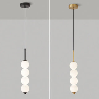 ZOWALA - Modern Sleek Multi Globe Glass Bedroom Pendant Light Image - 16