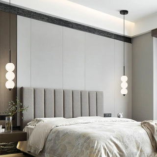ZOWALA - Modern Sleek Multi Globe Glass Bedroom Pendant Light Image - 4
